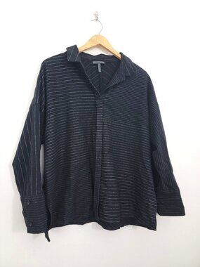Oska Striped Wool Shirt Jacket 1 S/M